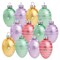 Lillian Vernon Pastel Frost Glass Easter Egg Ornaments - Set of 12, Holiday Home Decor, Spring Mini Tree Decorations, Outdoor & Indoor Use, 1.5 Inches x 2 Inches, 6 Colors